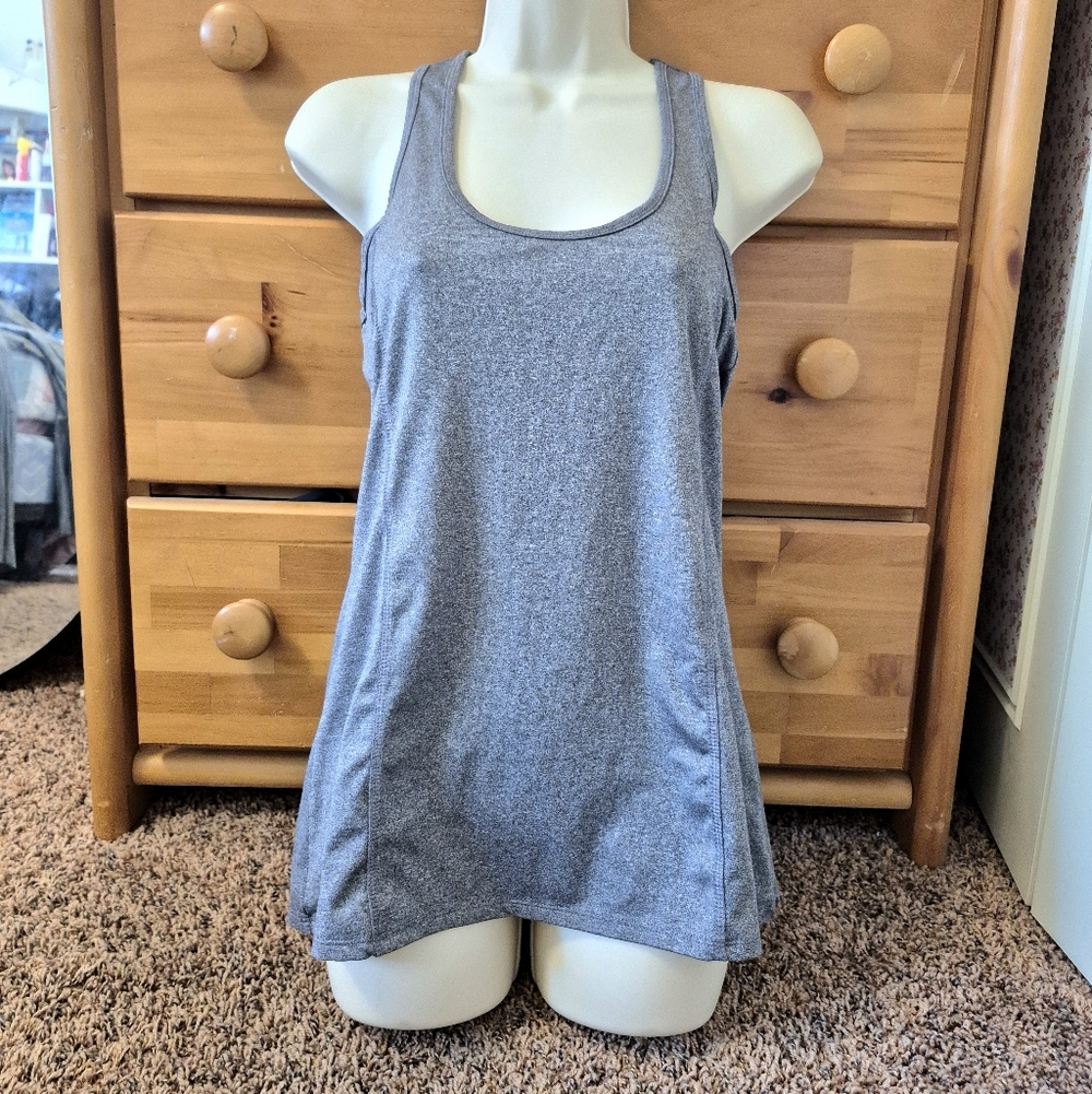 Champion Duodry Gray Racerback Tank Top - Heathered Gray Active Layer Size M